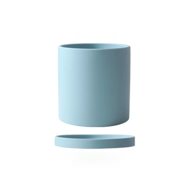 Handmade Ceramic Plant Pot with Drainage Saucer - Elegant Indoor Planter for Flowers 16