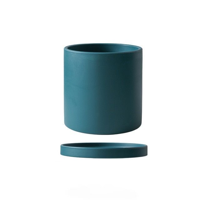 Handmade Ceramic Plant Pot with Drainage Saucer - Elegant Indoor Planter for Flowers 17