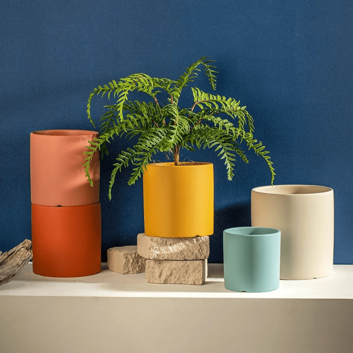 Handmade Ceramic Plant Pot with Drainage Saucer - Elegant Indoor Planter for Flowers 3