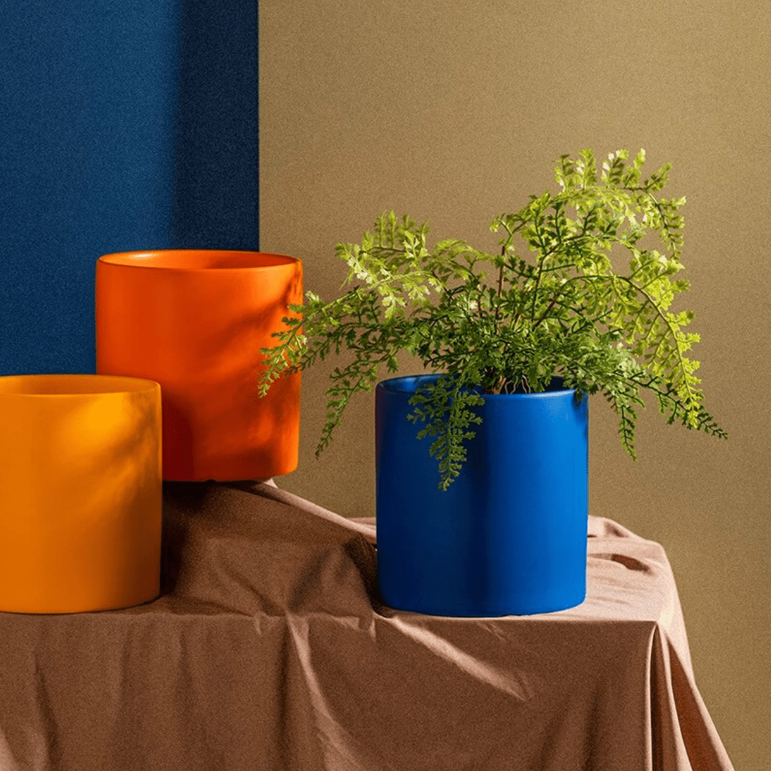 Handmade Ceramic Plant Pot with Drainage Saucer - Elegant Indoor Planter for Flowers 8