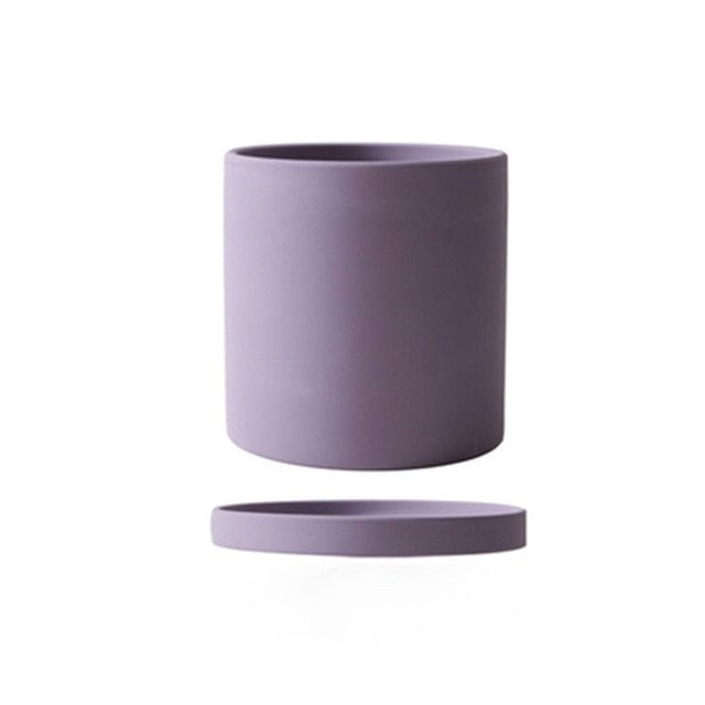 Handmade Ceramic Plant Pot with Drainage Saucer - Elegant Indoor Planter for Flowers 9