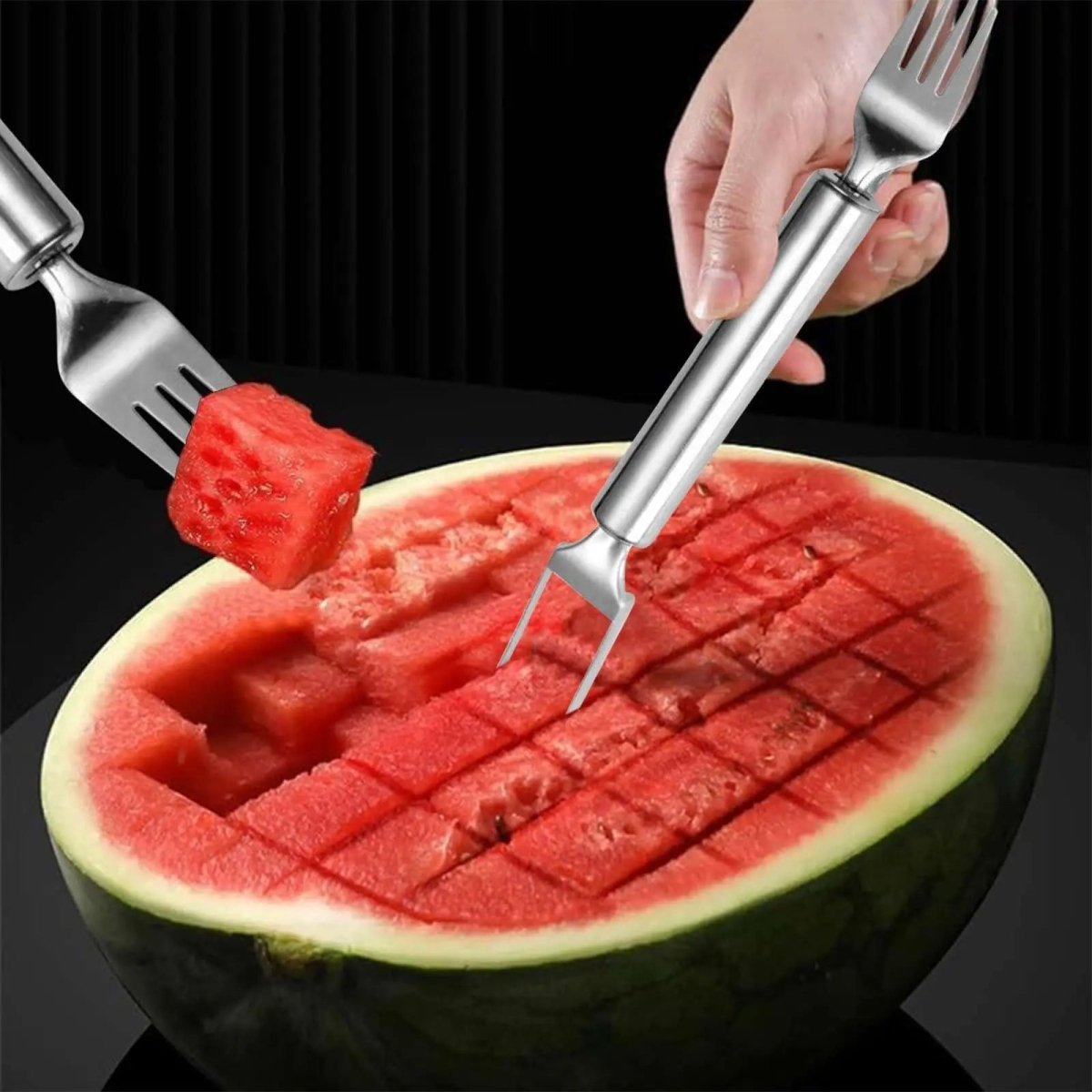 HandyFruit Pro – Dual Blade & Fork for Effortless Fruit Preparation 7