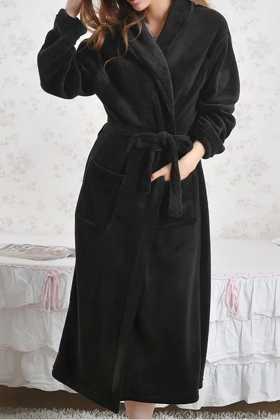 FLEURIA – Long Premium Fleece Bathrobe for Women with Ultra-Soft Comfort