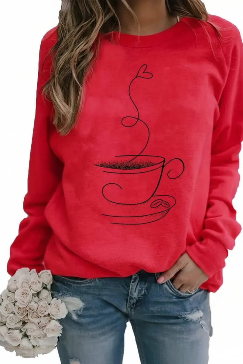 BREWTONE – Coffee Graphic Sweatshirt for Calm Casual Styling