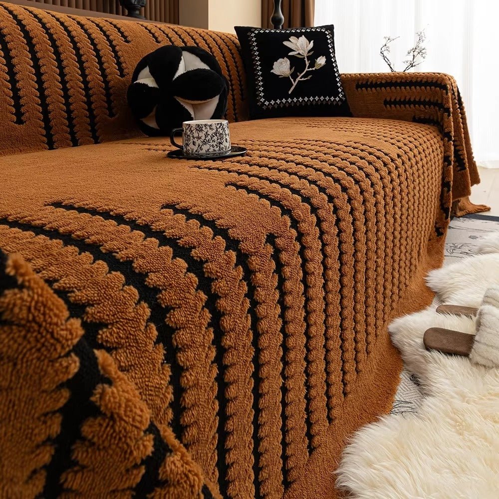 Heritage Plush Tufted Sofa Cover - Soft Microfibre, Non-Slip, Machine Washable 3