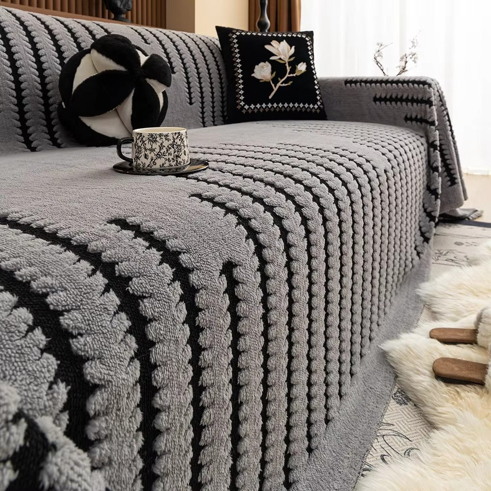 Heritage Plush Tufted Sofa Cover - Soft Microfibre, Non-Slip, Machine Washable 4