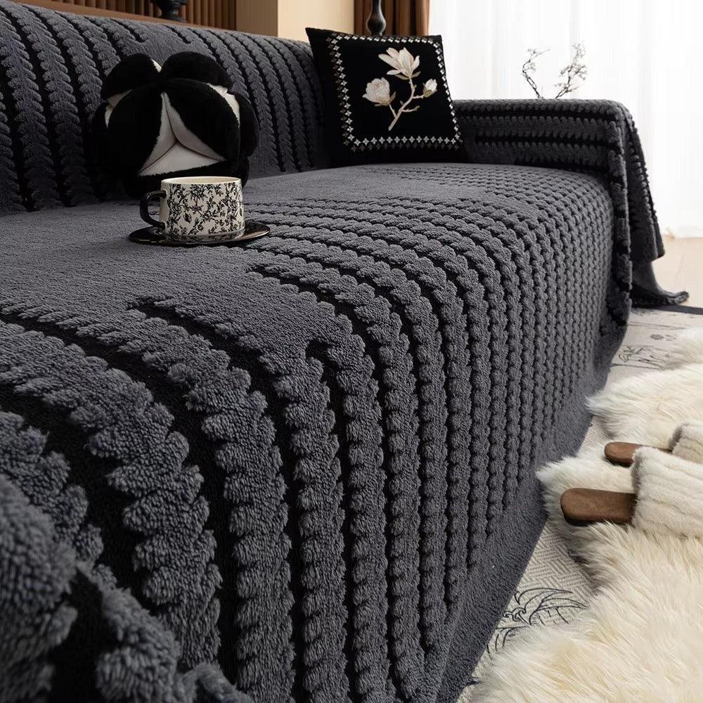Heritage Plush Tufted Sofa Cover - Soft Microfibre, Non-Slip, Machine Washable 6