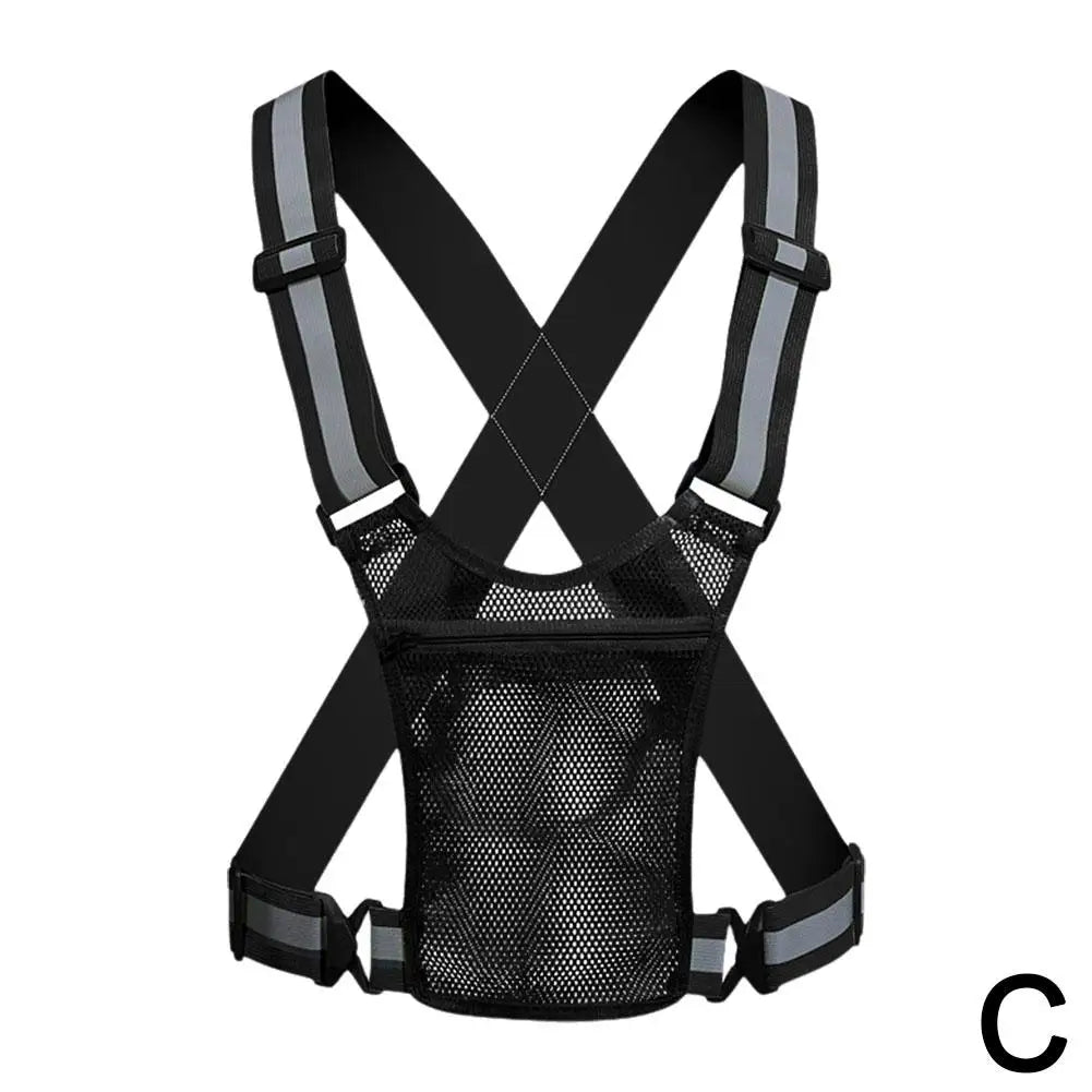 High-Visibility Reflective Safety Vest for Running & Cycling with Large Pocket 6