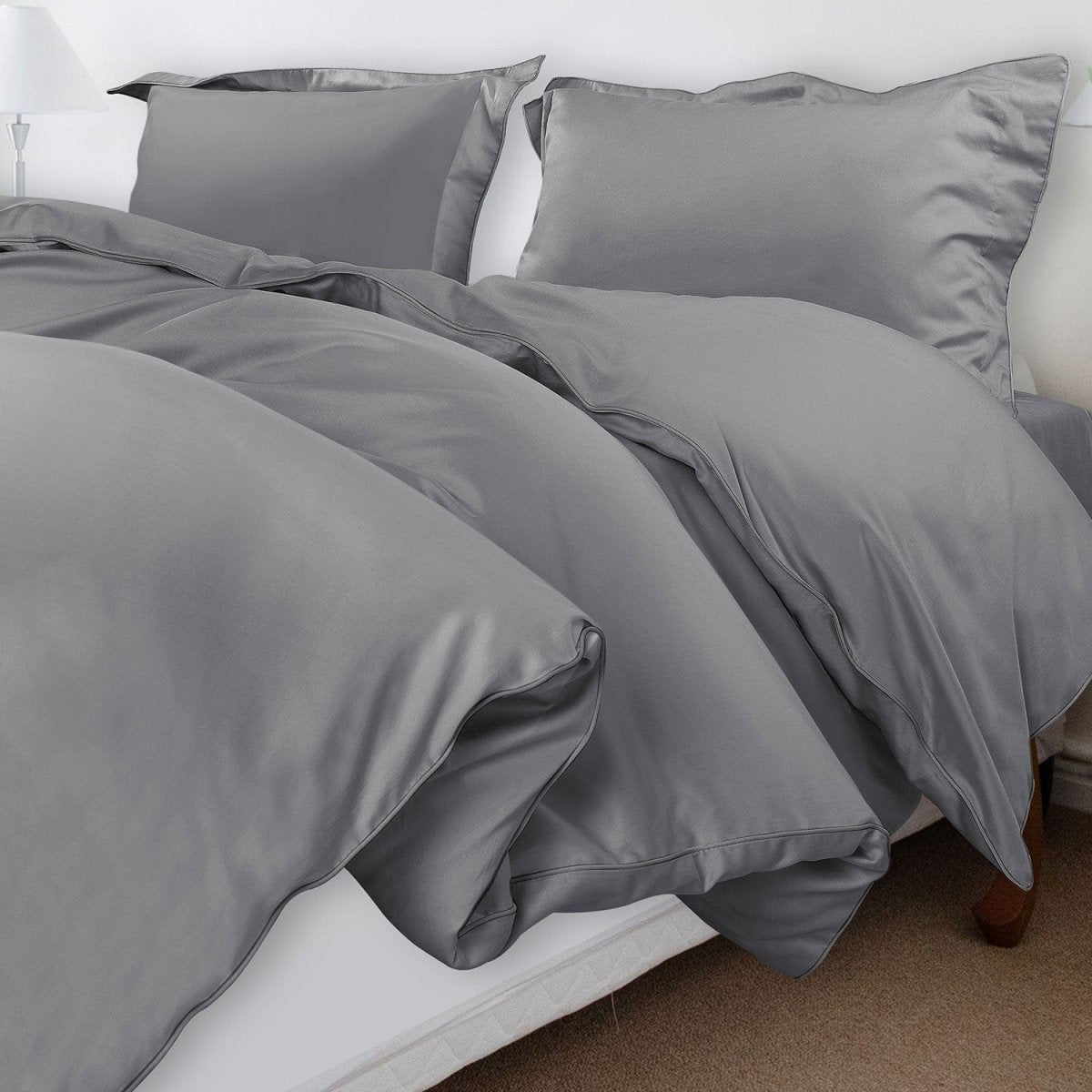 ITALIANEVE – 500 TC Cotton Bedding Set with Duvet Cover & Pillowcases 35