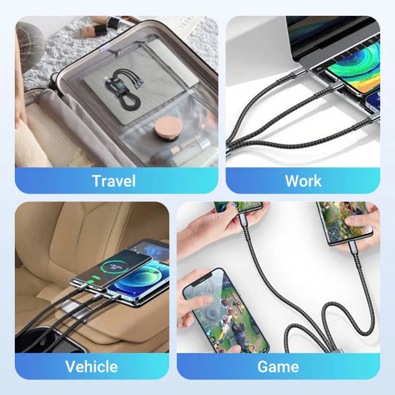 LIGHTLINK – Transparent 3-in-1 Super Fast Charging Cable with LED Glow 4