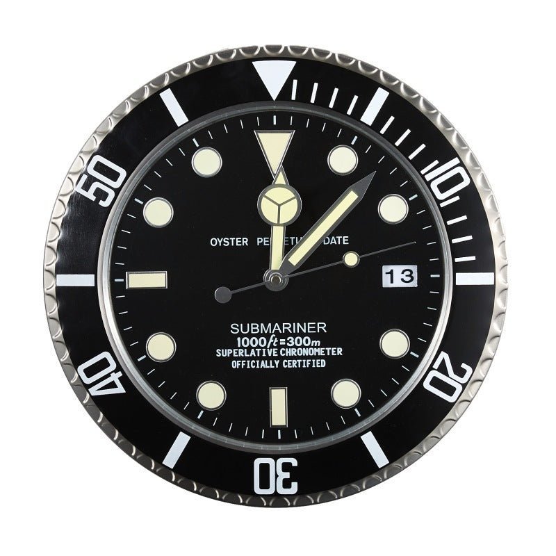 LUMISTEEL – Contemporary Silent Wall Clock with Luminous Hands 0