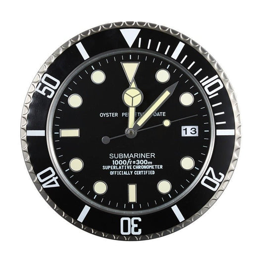 LUMISTEEL – Contemporary Silent Wall Clock with Luminous Hands 0