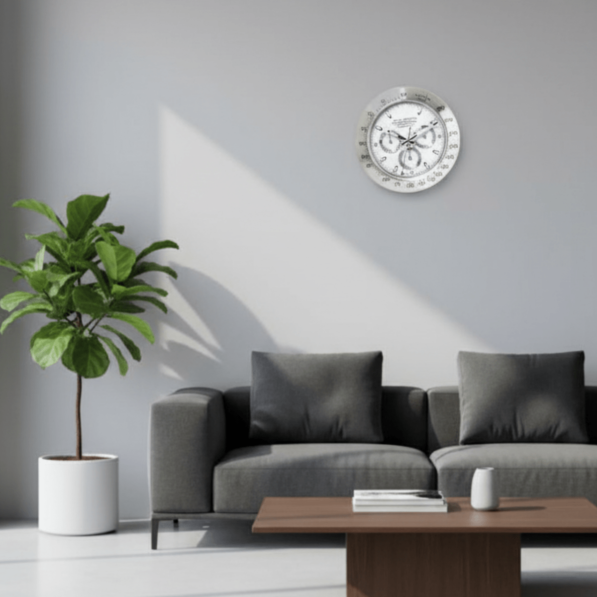 LUMISTEEL – Contemporary Silent Wall Clock with Luminous Hands 1