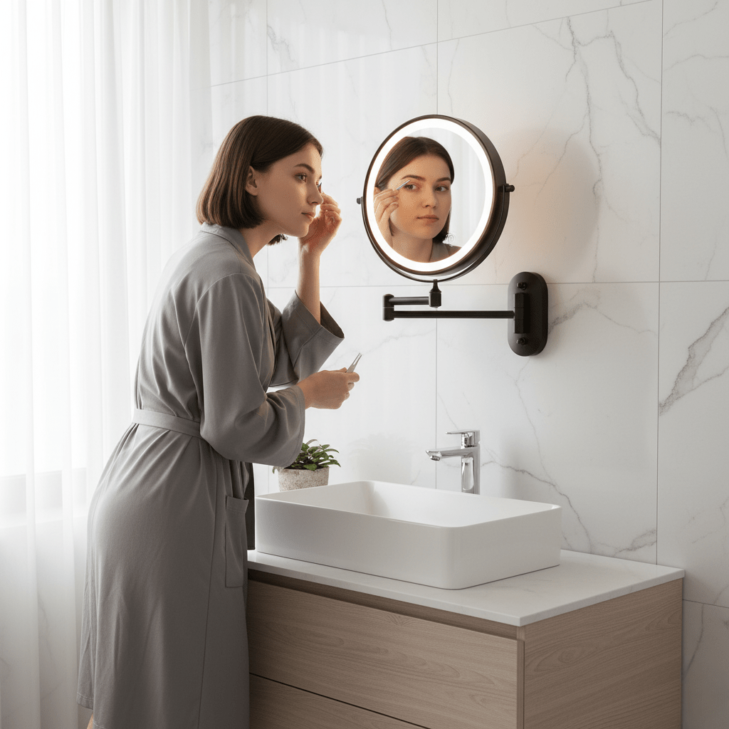 LUMIVIEW – Rechargeable LED Magnifying Mirror with Touch Control 2