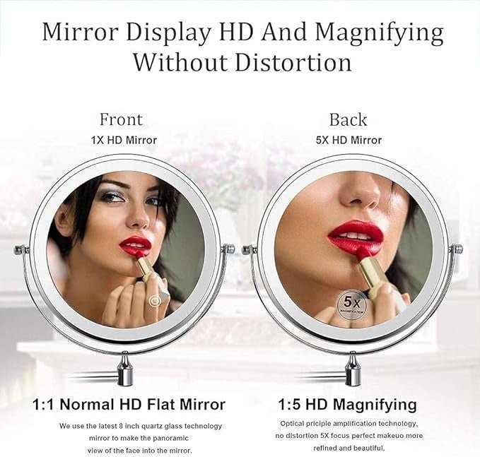 LUMIVIEW – Rechargeable LED Magnifying Mirror with Touch Control 6