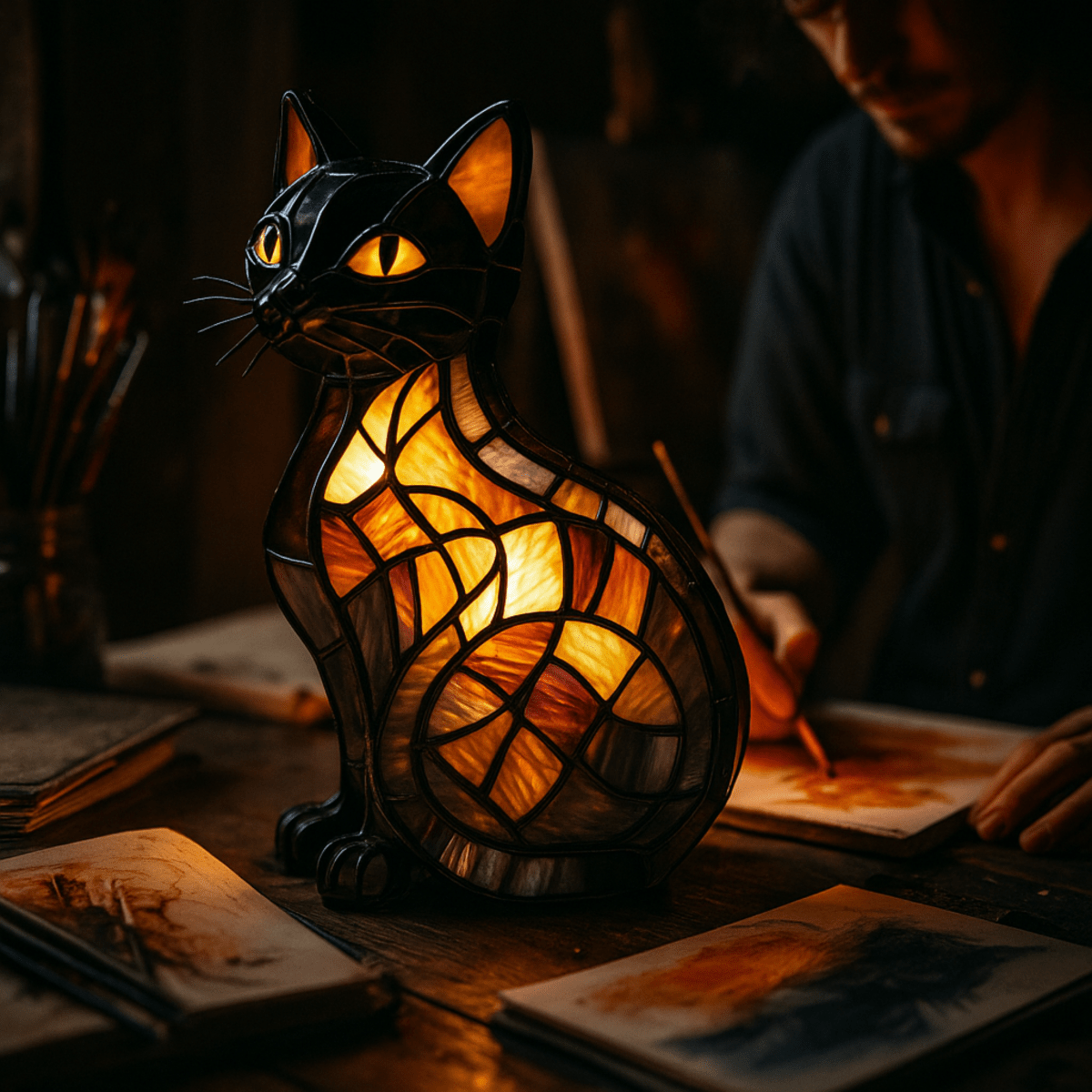 LUNACAT – LED cat night lamp with soft light & playful design 6