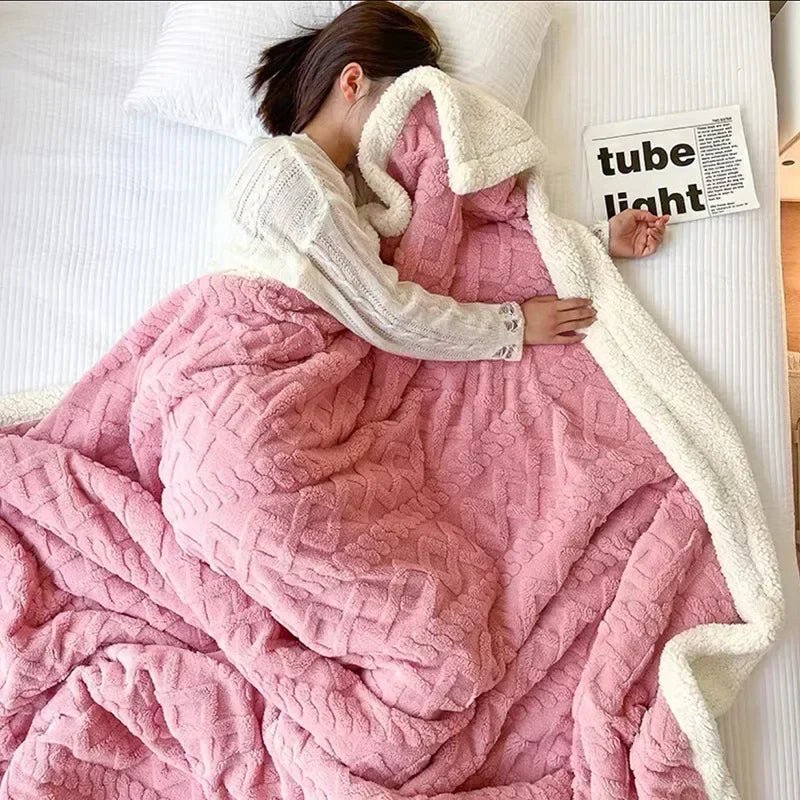 NORDICLOFT – Thick Lambswool Blanket for Winter Comfort