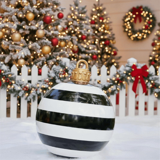 Large Weather-Resistant Christmas Baubles - PVC Holiday Decorations for Indoor & Outdoor Festive Decor 0