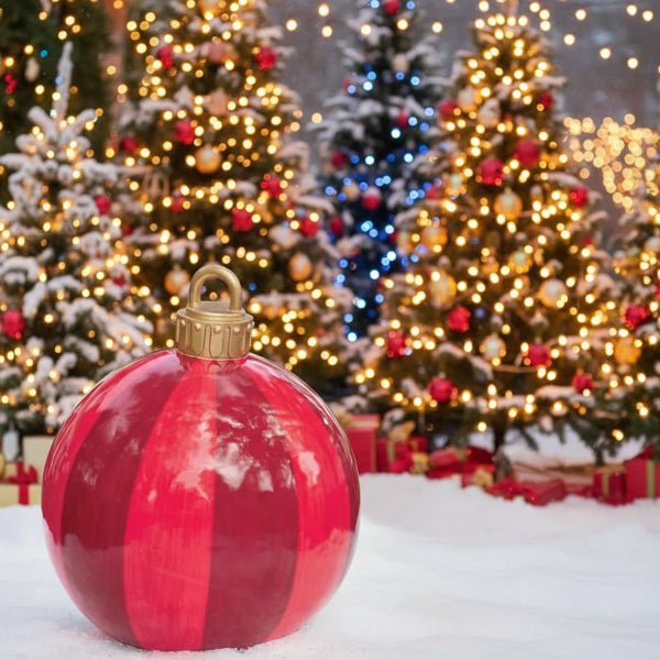Large Weather-Resistant Christmas Baubles - PVC Holiday Decorations for Indoor & Outdoor Festive Decor 2