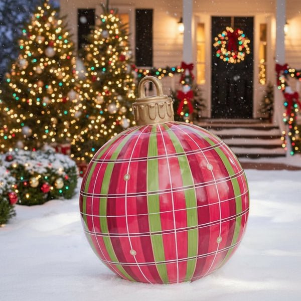 Large Weather-Resistant Christmas Baubles - PVC Holiday Decorations for Indoor & Outdoor Festive Decor 3