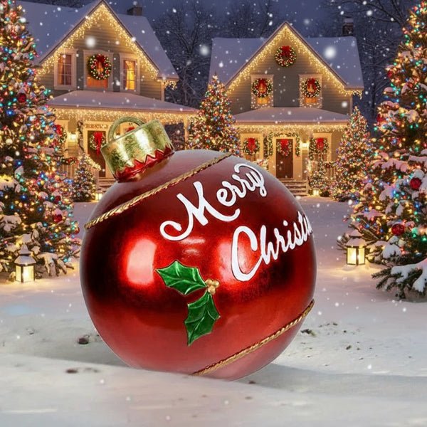 Large Weather-Resistant Christmas Baubles - PVC Holiday Decorations for Indoor & Outdoor Festive Decor 4