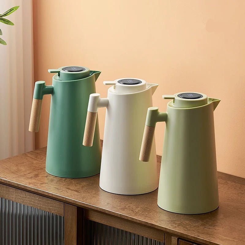 Lattea – Thermal Jug with Temperature Display, Leak-Proof Design & Wooden Handle 5