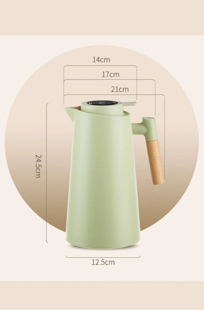 Lattea – Thermal Jug with Temperature Display, Leak-Proof Design & Wooden Handle 6