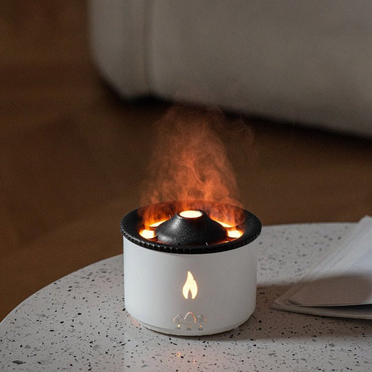 LavaMist Flame Humidifier | Aromatherapy Diffuser & Night Lamp | Realistic Fire Effect | Air Purifier for Home 0