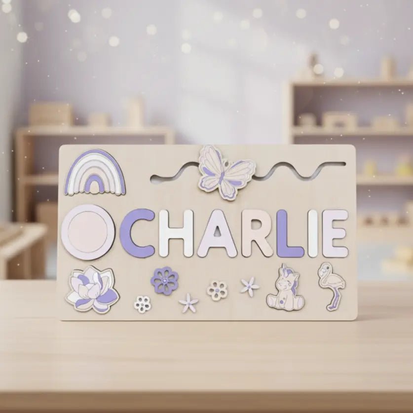 Little Name Wooden Puzzle | Personalized Montessori Toy | Custom Name Learning Puzzle | Educational Wooden Gift for Toddlers 5