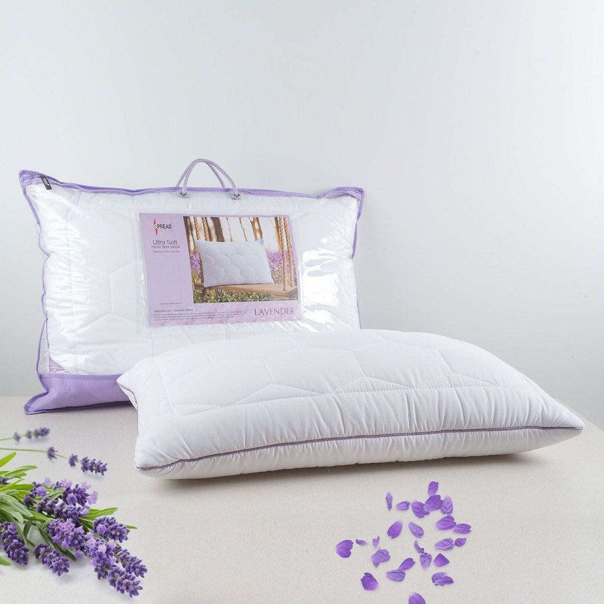 Luméa Lavender Suede Sleep Pillow | Anti-bacterial, hypoallergenic pillow for sensitive skin 3