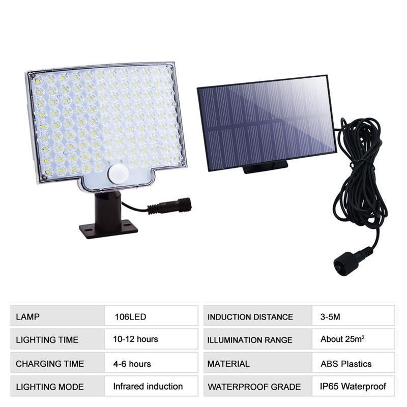 Lumiguard LED-buitenlamp op zonne-energie met bewegingssensor - 3000 lumen voor maximale veiligheid