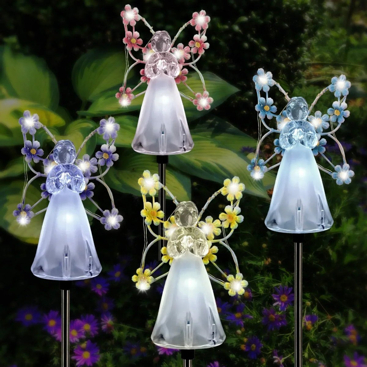 Luminous Haven - Solar Angel LED Garden Light, Weatherproof & Automatic Charging 1
