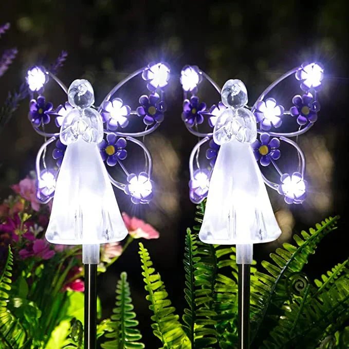 Luminous Haven - Solar Angel LED Garden Light, Weatherproof & Automatic Charging 2