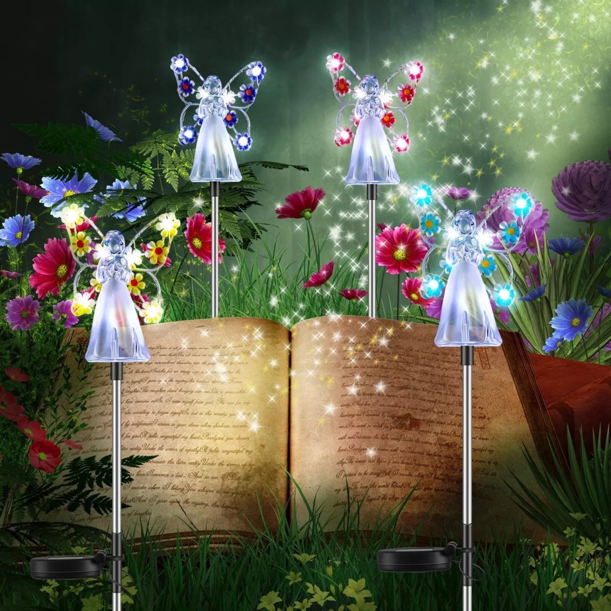 Luminous Haven - Solar Angel LED Garden Light, Weatherproof & Automatic Charging 3