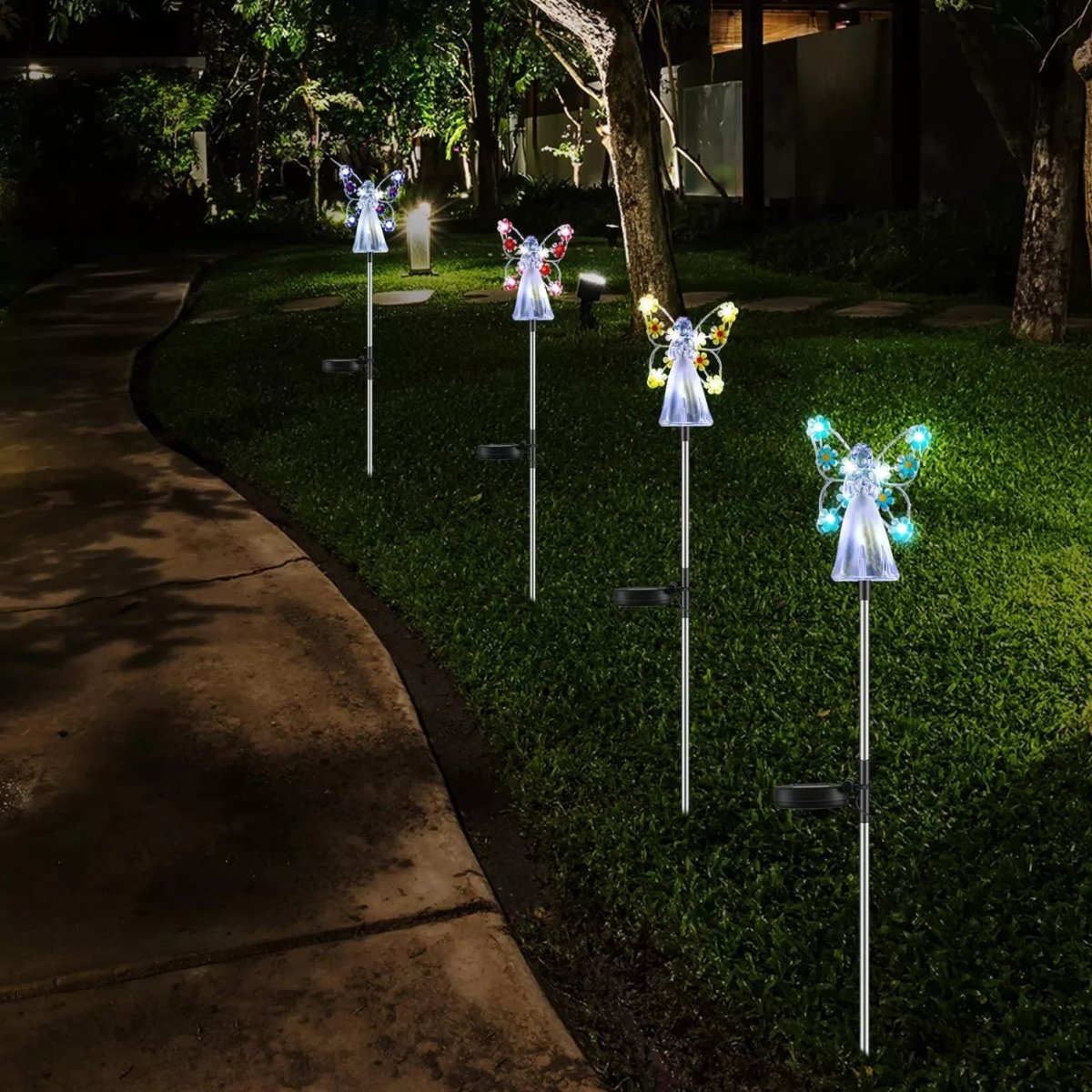 Luminous Haven - Solar Angel LED Garden Light, Weatherproof & Automatic Charging 5