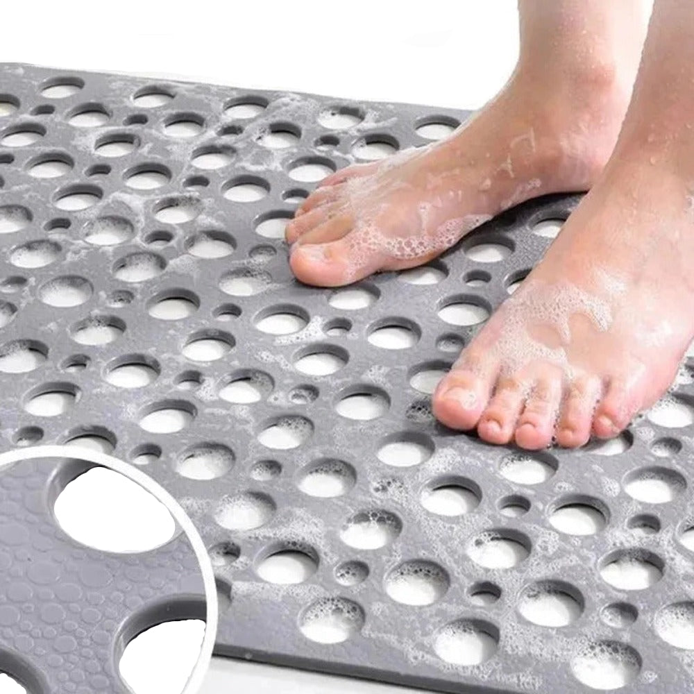 Luxury Anti-Slip Bath Mat for Bathroom - Mold-Resistant, Quick-Drainage with Strong Suction Cups, Comfortable and Hygienic 5