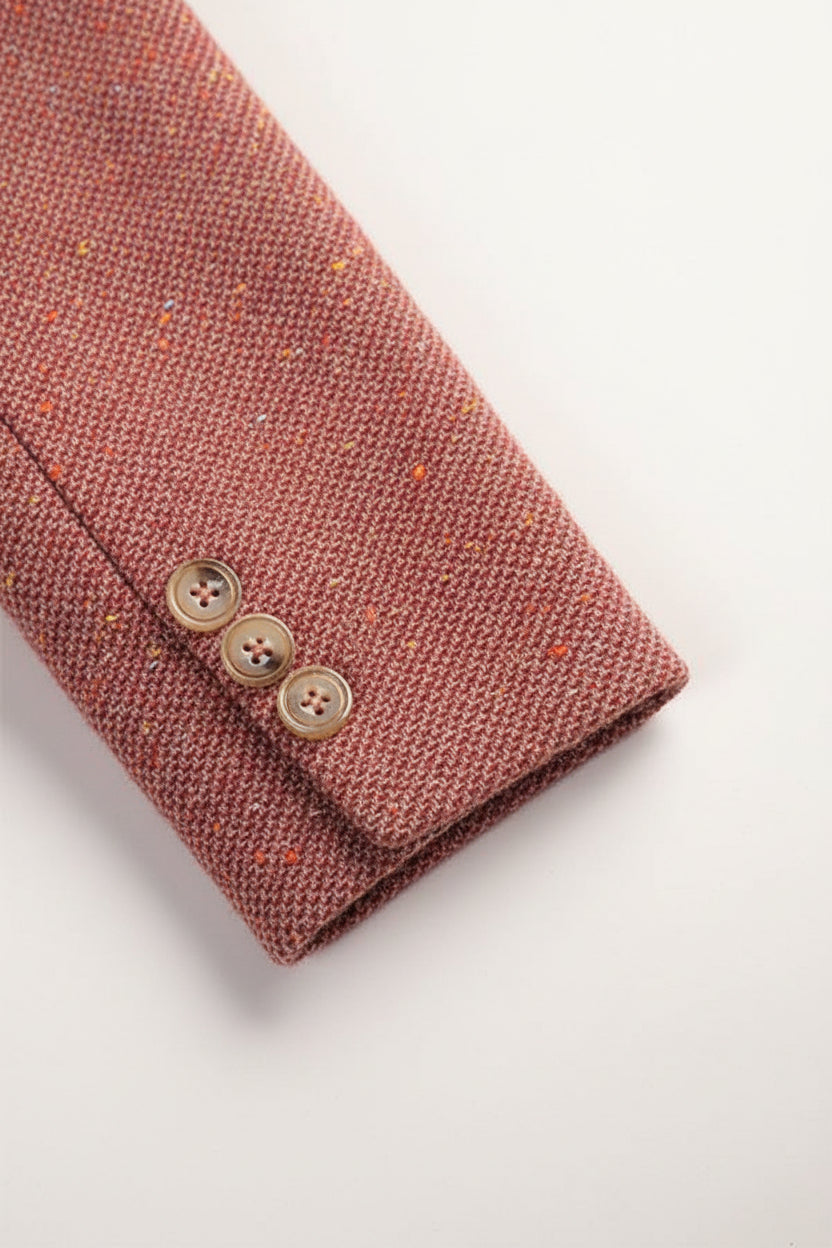 Margot - Tailored Wool Blend Blazer with Notched Lapels & Speckled Texture 4