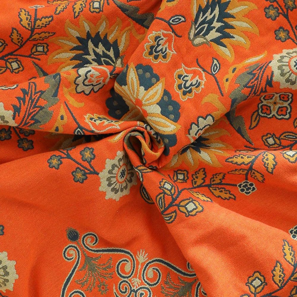Marigold - Reversible Throw Blanket, Soft Cotton Floral Design, Multi-Use 4
