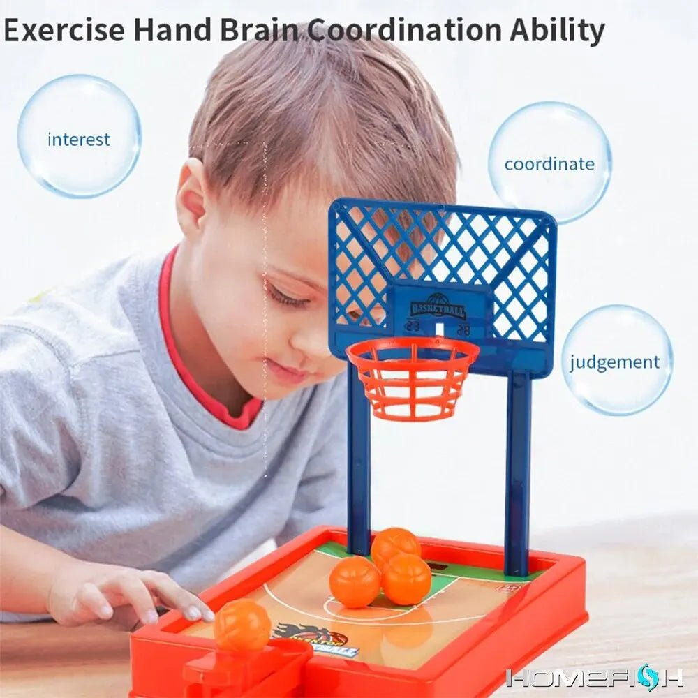 Mini Basketball Game Set - Compact Portable Tabletop Sports Toy for Indoor & Outdoor Fun 2