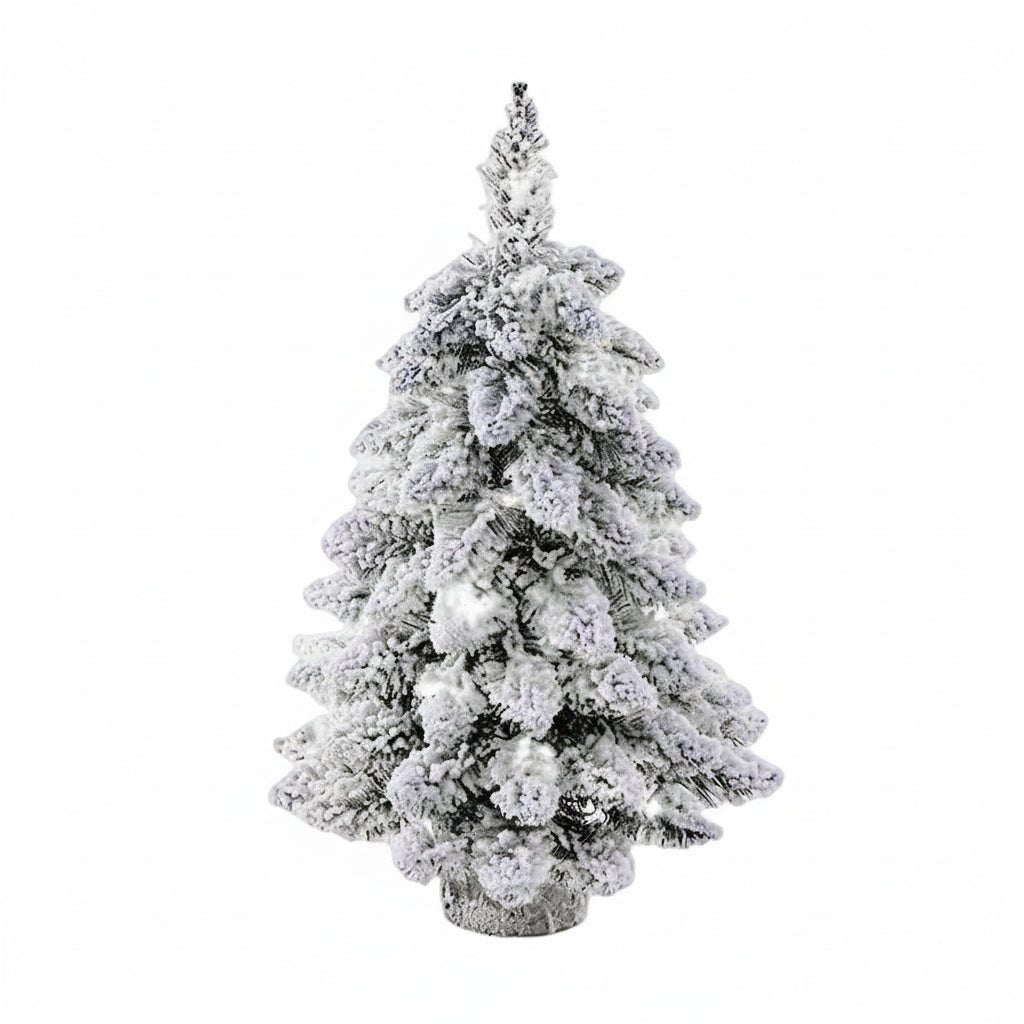 Mini Christmas Tree 45cm with LED Lights & Snow-Frosted Design for Festive Decor 7