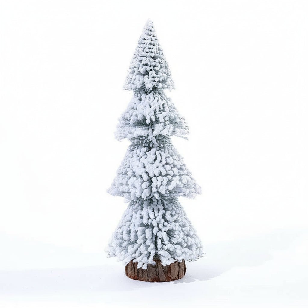 Mini Christmas Tree Ornament - Flocked Cedar Christmas Tree Decoration for Holiday Decor 3