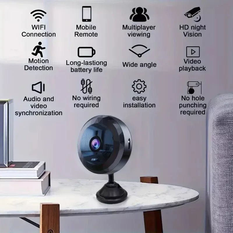SECURO MINI – Compact 1080P WiFi Security Camera with Night Vision and Motion Detection