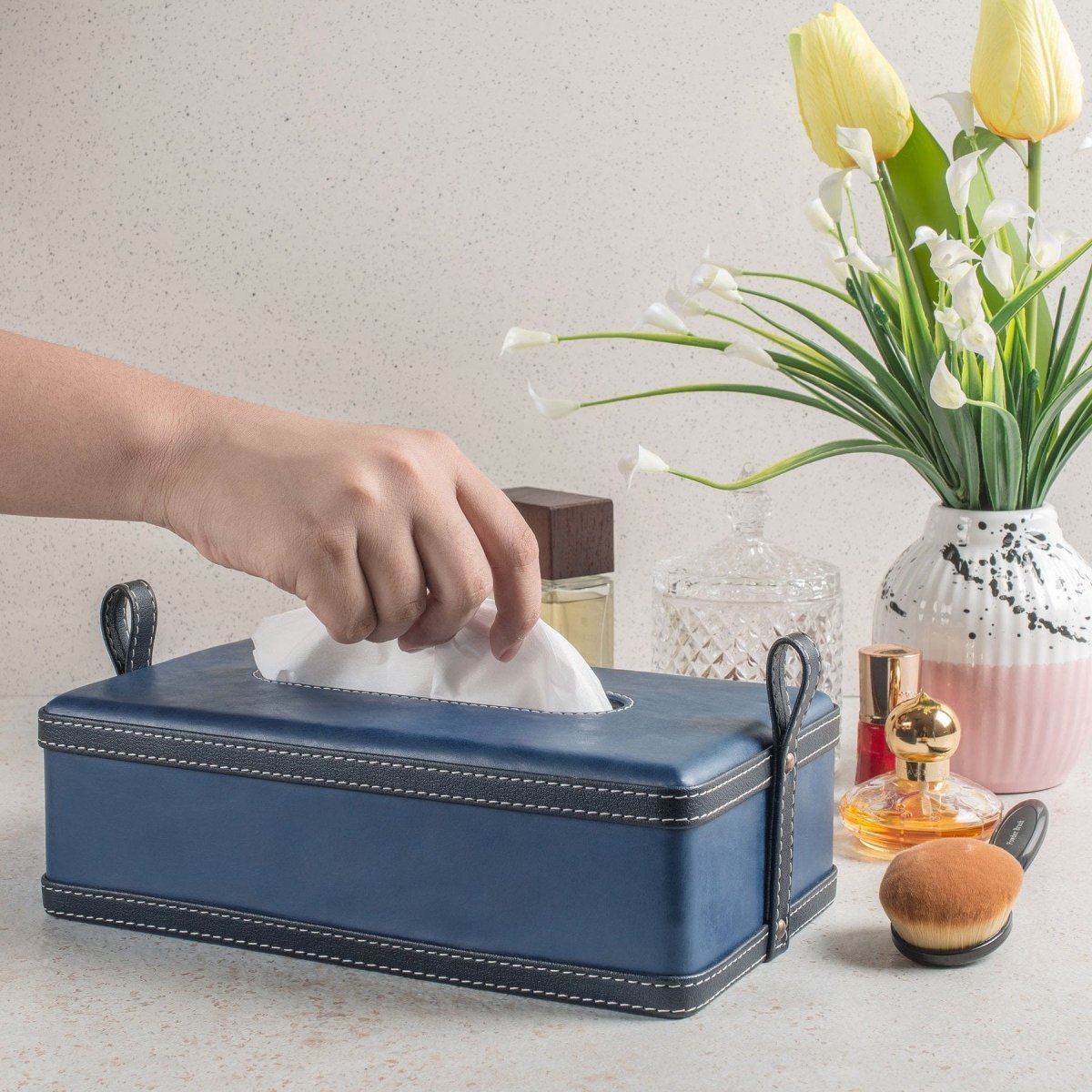 Modèra Premium Leatherite Tissue Case | Stylish and durable tissue organizer for modern spaces 1