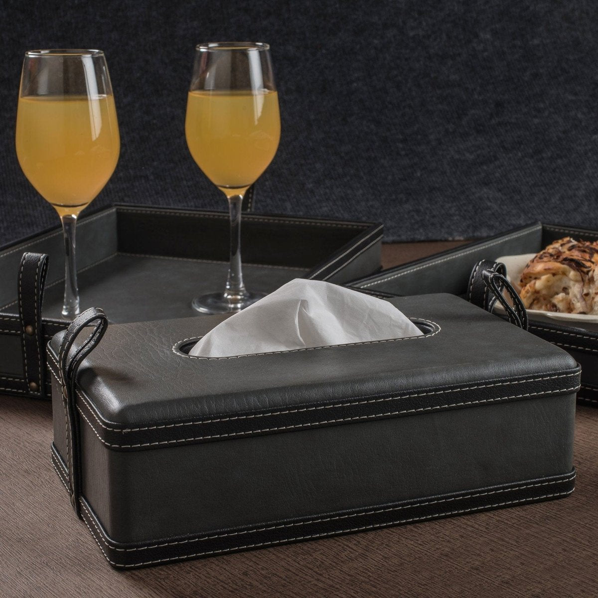 Modèra Premium Leatherite Tissue Case | Stylish and durable tissue organizer for modern spaces 2