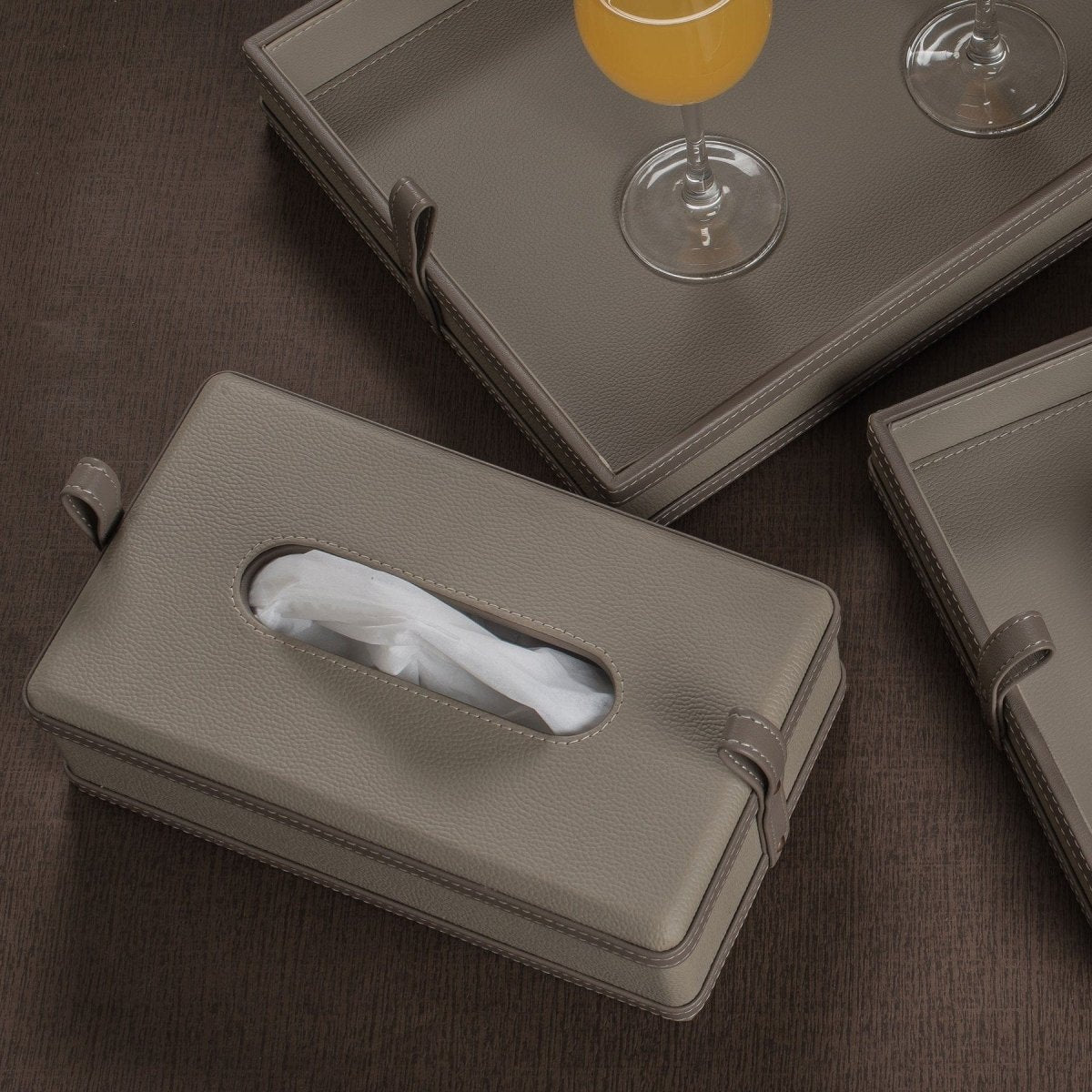 Modèra Premium Leatherite Tissue Case | Stylish and durable tissue organizer for modern spaces 6