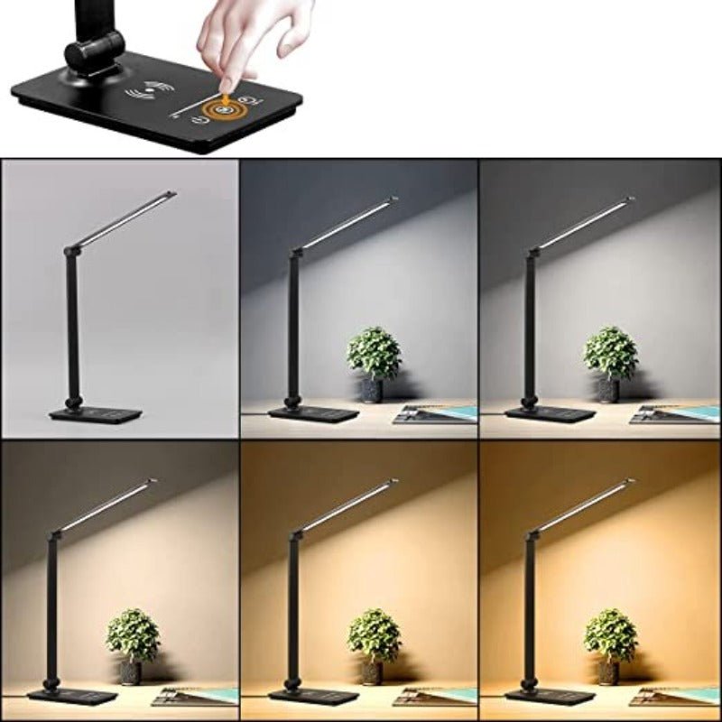 ModernGlow LED Desk Lamp with Wireless Charging, Adjustable Brightness for Table 1