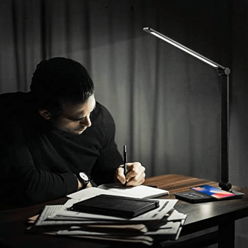 ModernGlow LED Desk Lamp with Wireless Charging, Adjustable Brightness for Table 4