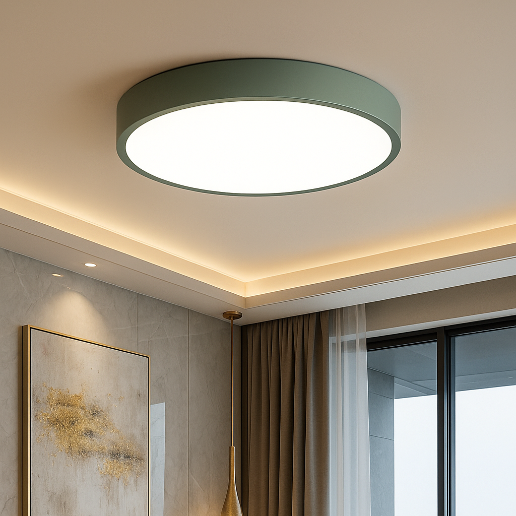 ETERNA BEAM - Moderne LED Plafondlamp in Roze en Grijs