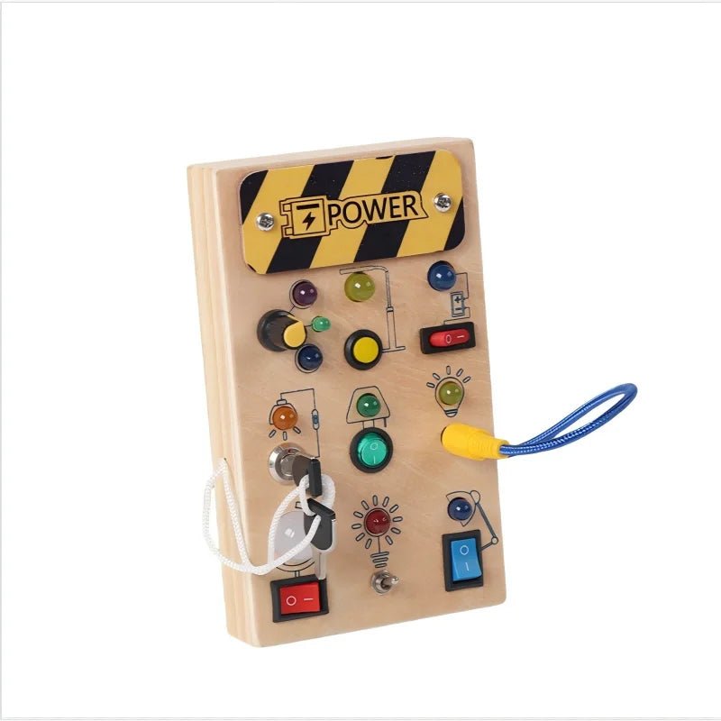 Montessori Busy Board - Wooden Activity Board for Fine Motor Skills & Learning 8