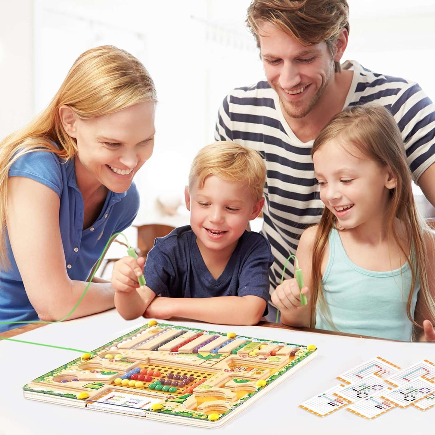 Montessori Magnetic Maze Toy - Develops Logic, Counting & Motor Skills for Kids 7